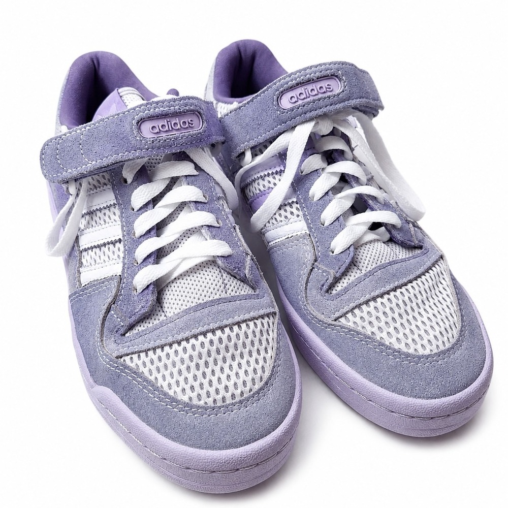 ADIDAS Forum 84 Low 8K Sneaker Mens Sz 7 Tech Purple Dip-Dye Blue Suede Athletic